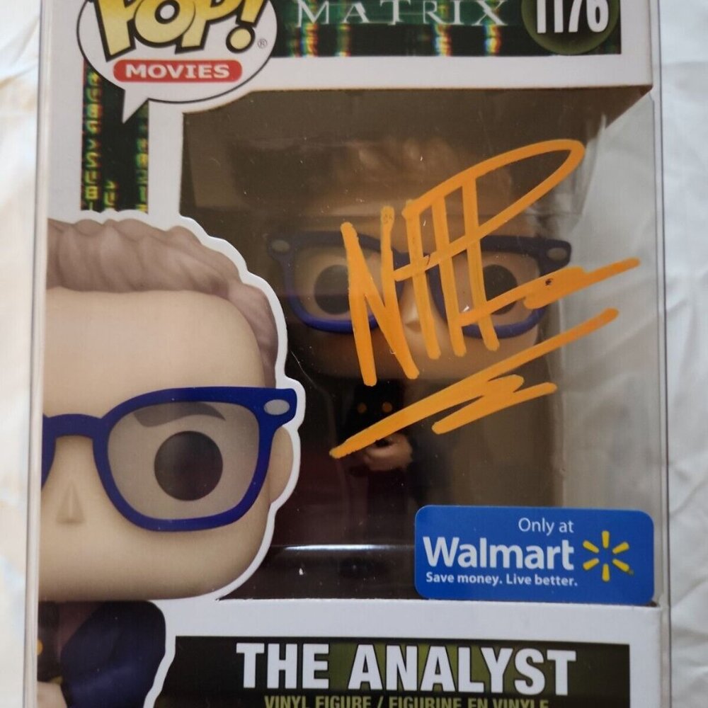 Neil Patrick Harris signed Funko POP! The Matrix Resurrection  The Analyst #1176